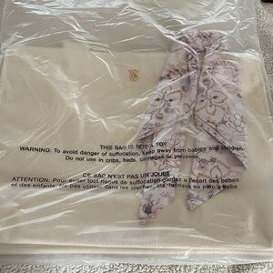 Victoria's Secret Cream Tote with Floral Scarf